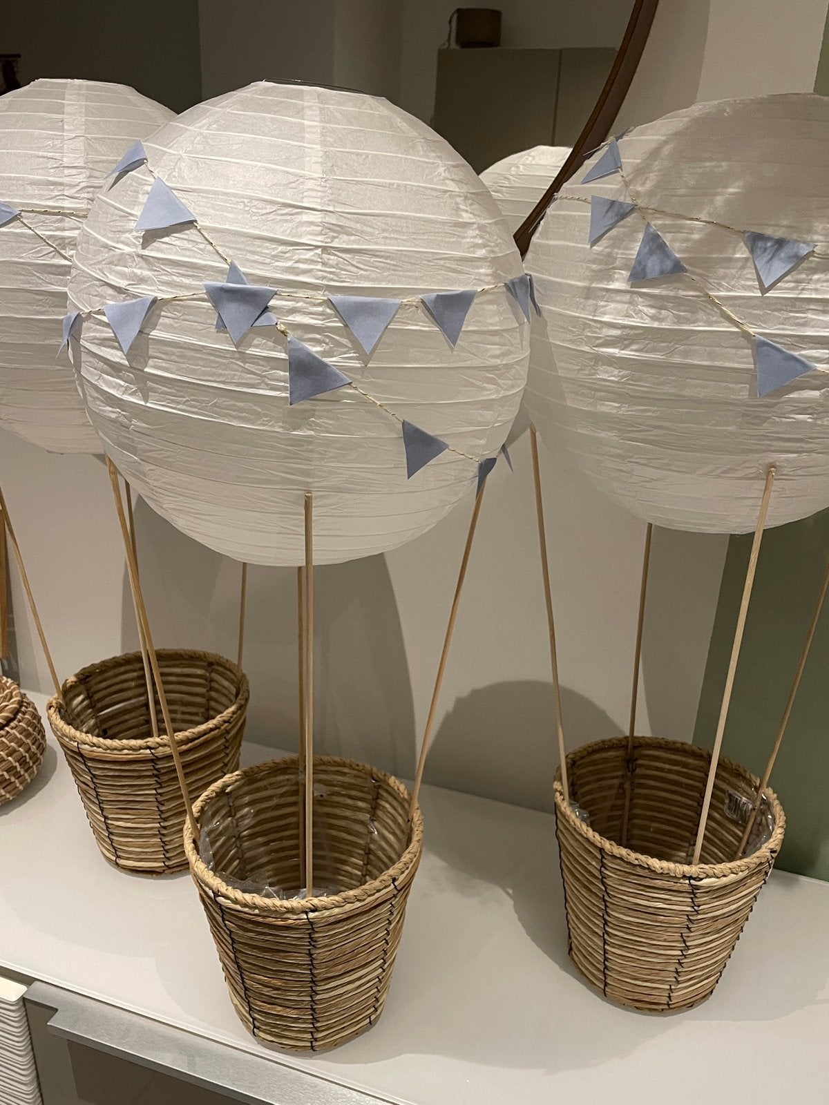 2 centres table baptême anniversaire montgolfière babyshower, Ophalen, Zo goed als nieuw