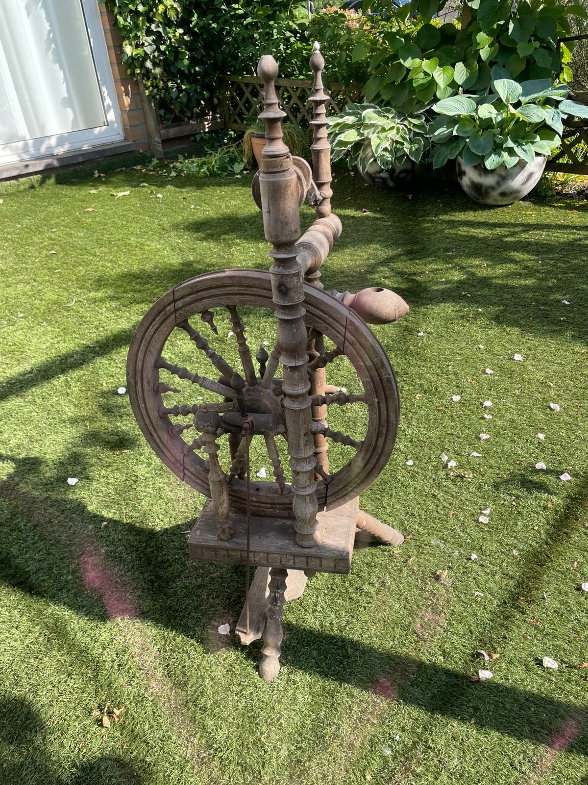 Antiek Spinnenwiel, Hobby en Vrije tijd, Spinnewielen en Spinnen, Ophalen, Zo goed als nieuw