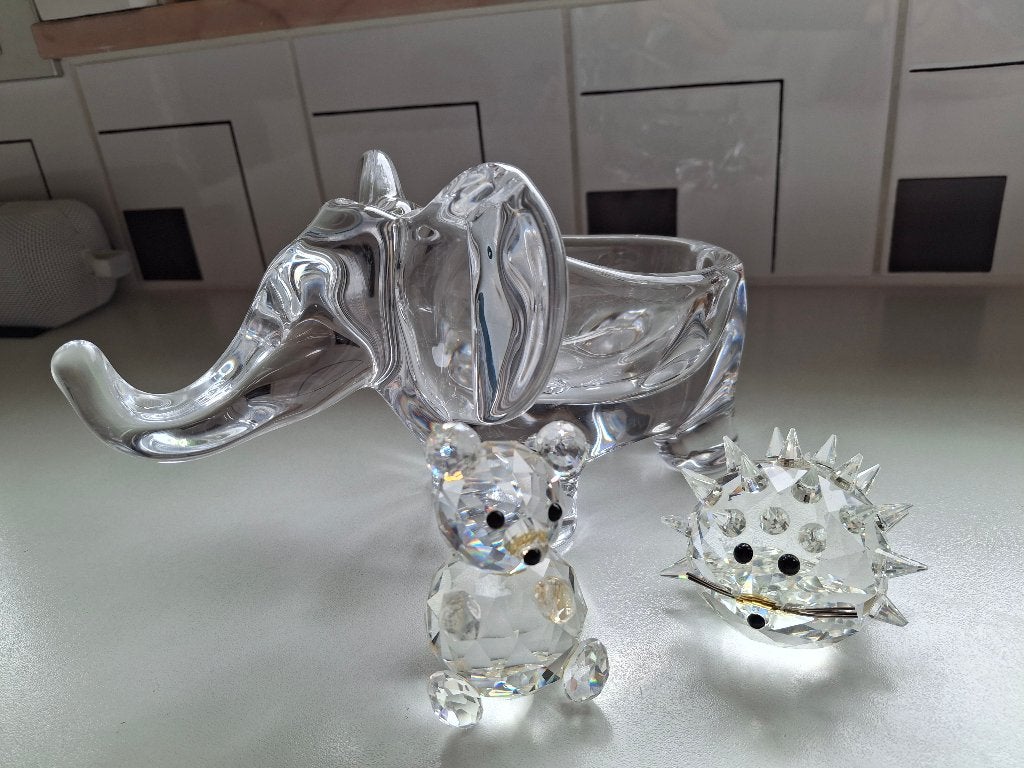 Swarovski 2 beeldjes +1 cristal olifant, Verzamelen, Swarovski, Ophalen, Zo goed als nieuw, Huisaccessoire