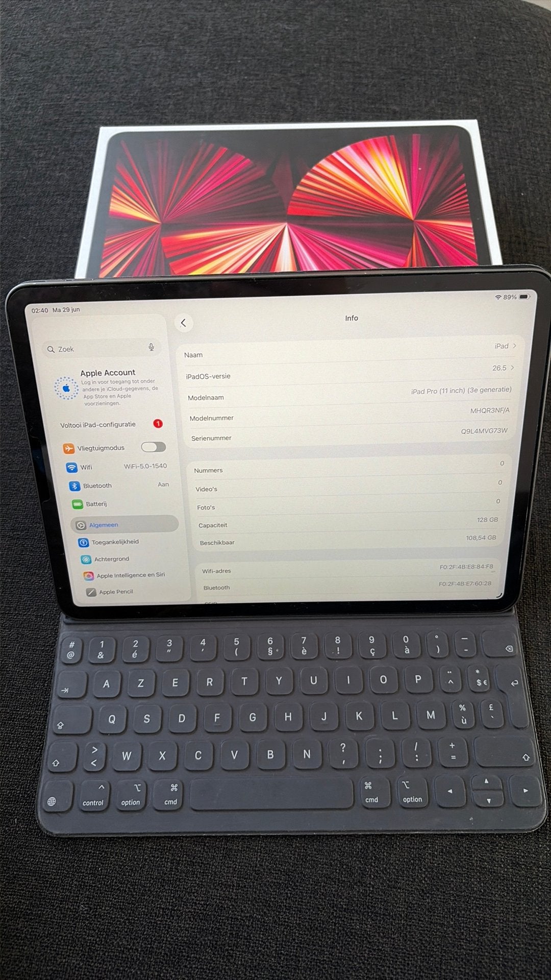 Ipad pro 11inch 128gb 2021 model a, Informatique & Logiciels, Apple iPad Tablettes, Enlèvement, Comme neuf