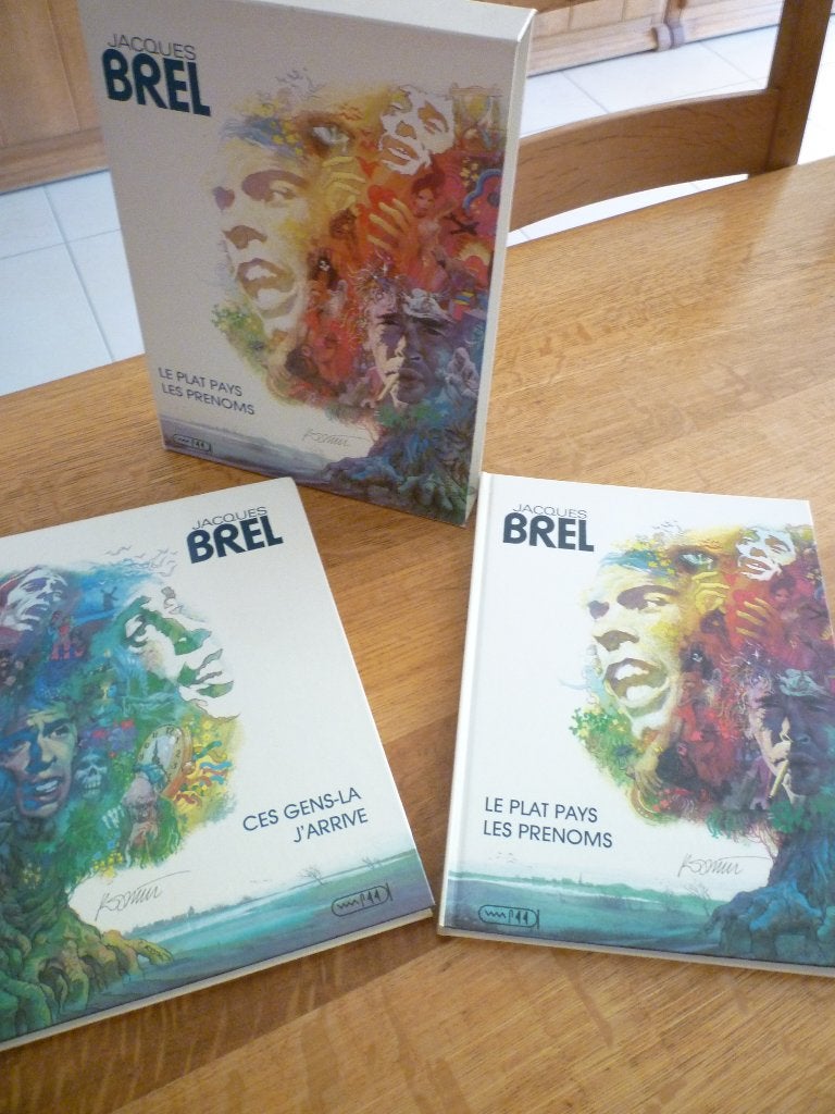 229.Coffret J. Brel,Chansons illustrées en bandes dessinées, Ophalen of Verzenden, Zo goed als nieuw