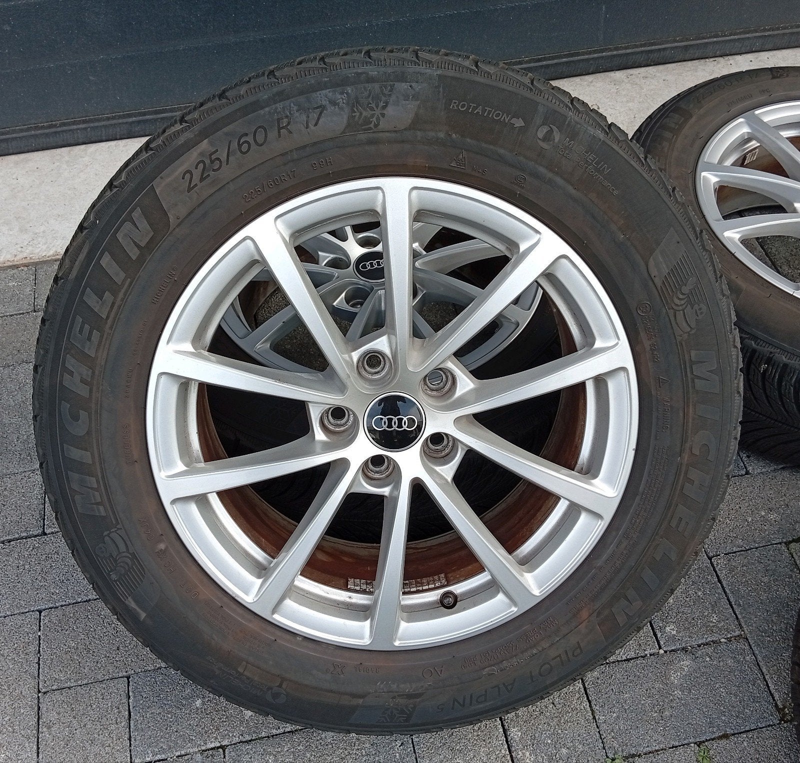 Winterbanden velgen alu Audi A6 F2 5x112 17inch 5mm ❄️, Enlèvement, Utilisé, Audi