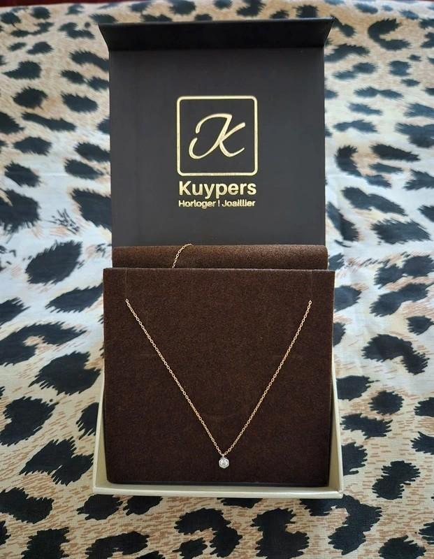 Chaîne en Or 18 K avec Diamant, Neuf, Enlèvement ou Envoi, Or, Or