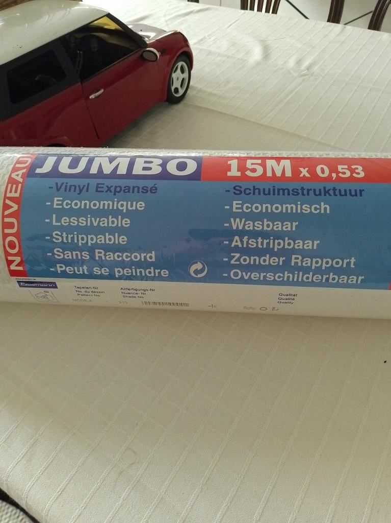 Jumbo behangpapier, Huis en Inrichting, Stoffering | Behang, Ophalen, Wit