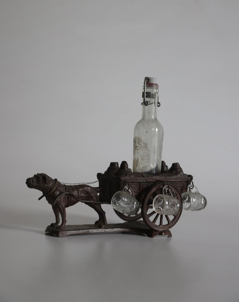 Vintage Dairy dog antieke Vlaamse curiositeit holland 1930, Antiek en Kunst, Ophalen of Verzenden, Brons