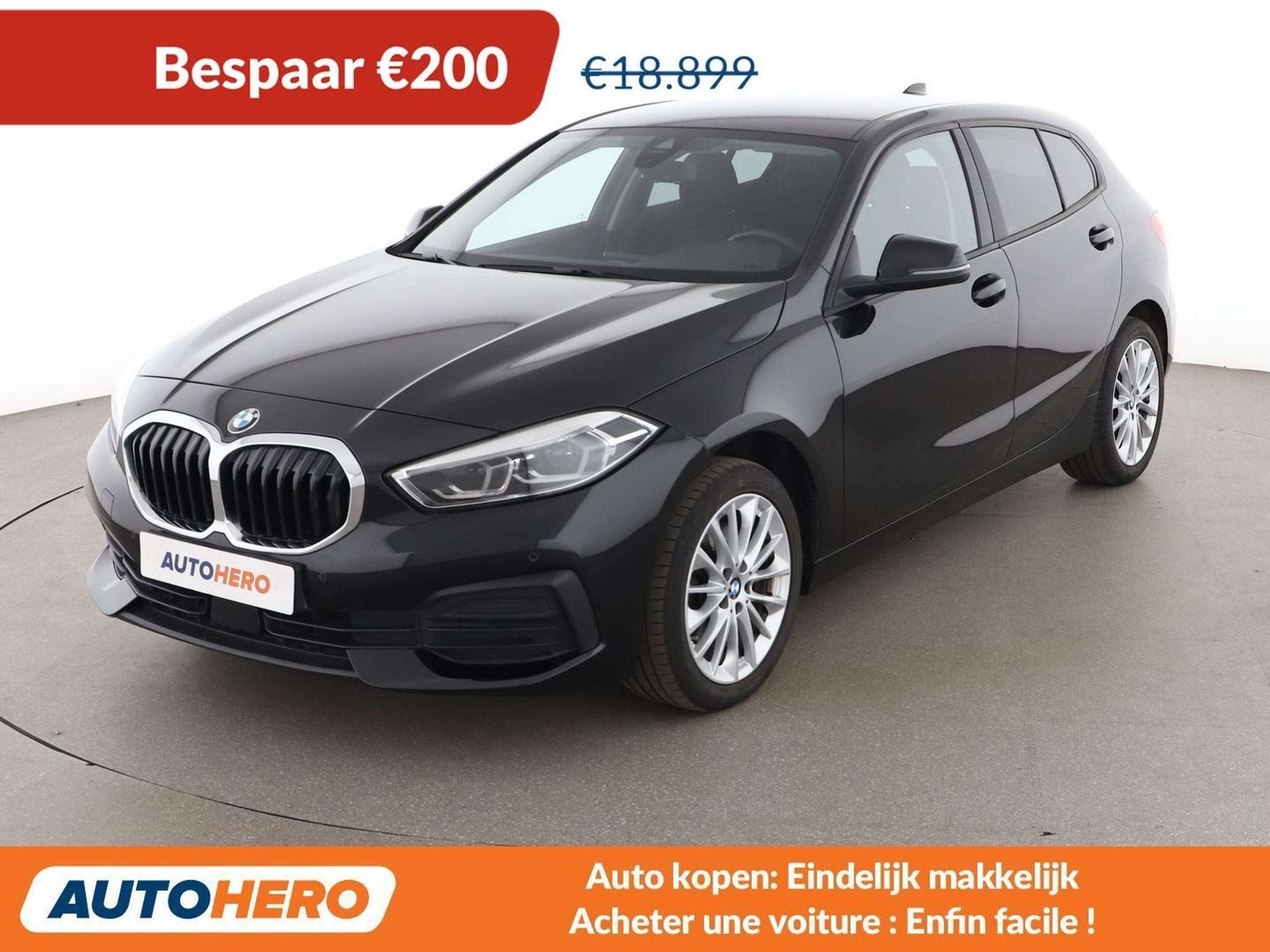 BMW 1 Serie 118 118i Advantage (bj 2023), Auto's, BMW, Gebruikt, 136 pk, Zwart, 5 deurs