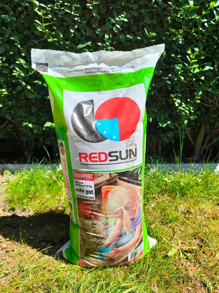 Nieuwe zak zand speelzand 25 kg van Redsun, Kinderen en Baby's, Speelgoed | Buiten | Zandbakken, Ophalen, Nieuw