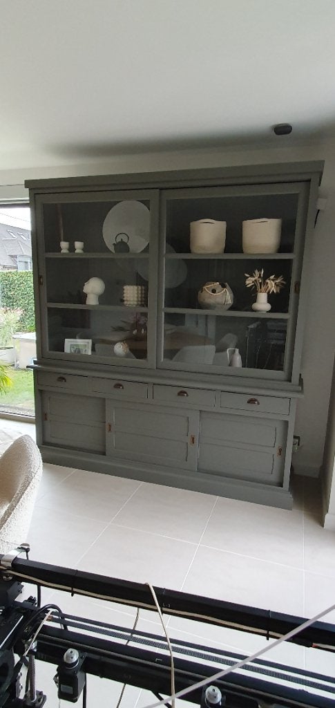 Vitrine kast, Ophalen, Gebruikt, 200 cm of meer, Met lade(s)