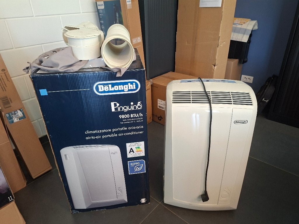 Airco DeLonghi Pinguino 9800, Elektronische apparatuur, Airco's, Ophalen, Afstandsbediening, 3 snelheden of meer, Zo goed als nieuw