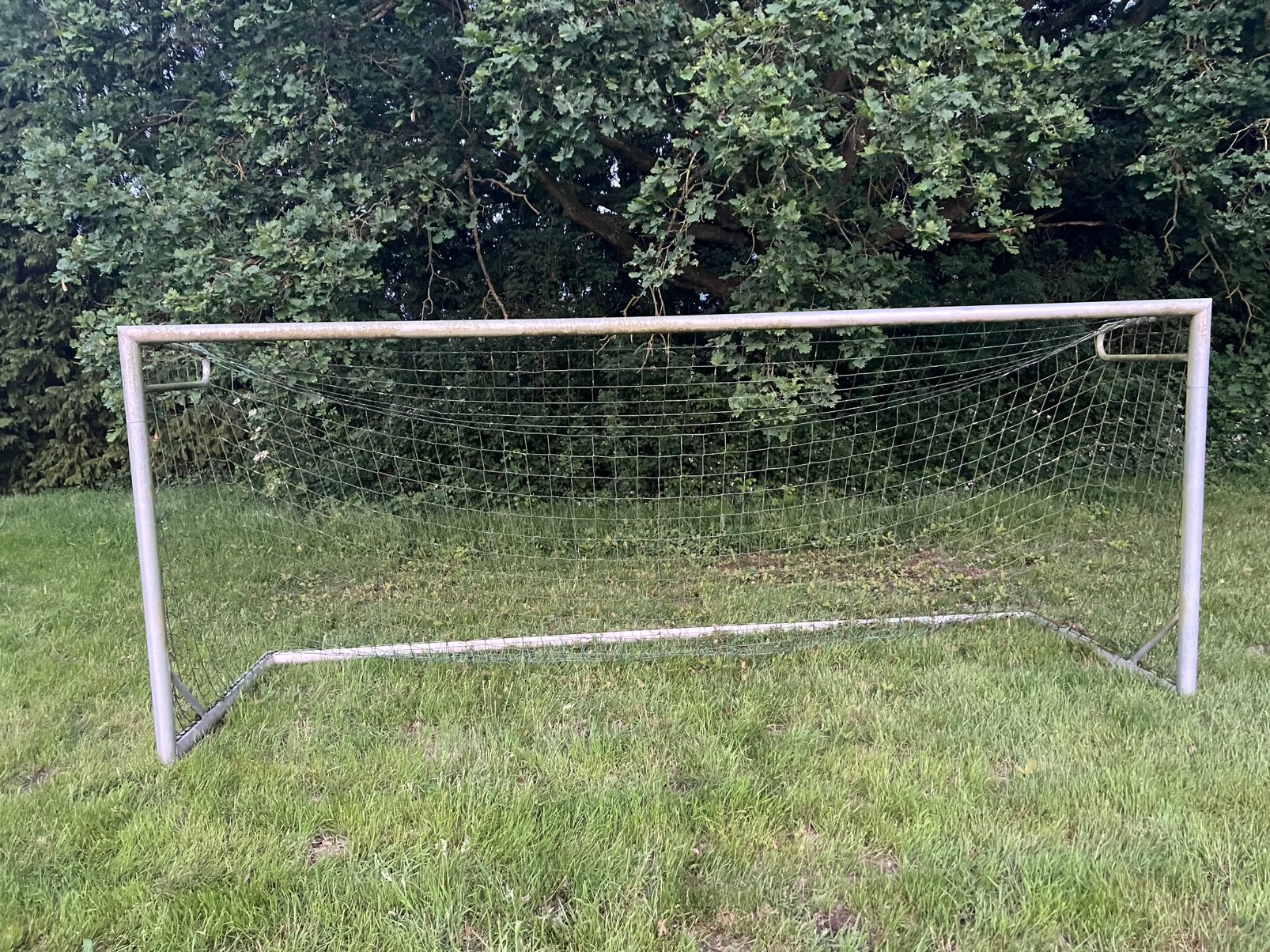 2 Aluminium voetbaldoelen 5x2 m – stevige kwaliteit, Sport en Fitness, Voetbal, Gebruikt, Overige typen, Ophalen