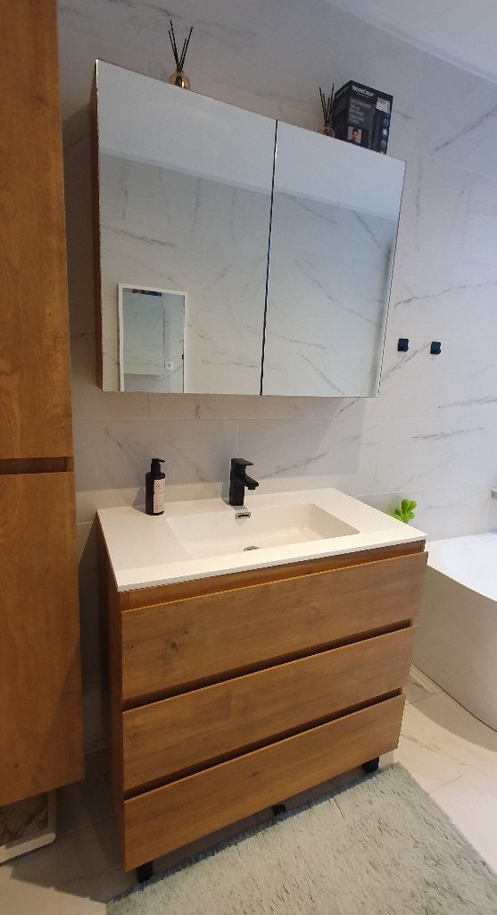 Badkamermeubel en spiegelkast, Maison & Meubles, Enlèvement, Comme neuf, Meuble lavabo