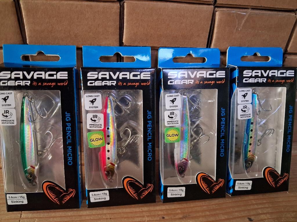 Jig Pencil Micro (Savage Gear) 15 grams Jigs.....4 kleuren!, Ophalen of Verzenden, Nieuw, Overige typen