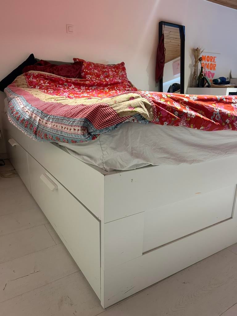 Bed ikea, Huis en Inrichting, Slaapkamer | Complete slaapkamers, Ophalen, Gebruikt, Tweepersoons