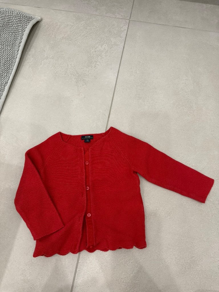 Gilet Kiabi rouge, Kinderen en Baby's, Babykleding | Maat 74, Kiabi, Meisje, Ophalen of Verzenden, Zo goed als nieuw
