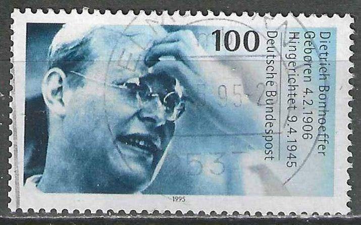 Duitsland Bundespost 1995 - Yvert 1620 - D. Bonhoeffer (ST), Verzenden, Gestempeld