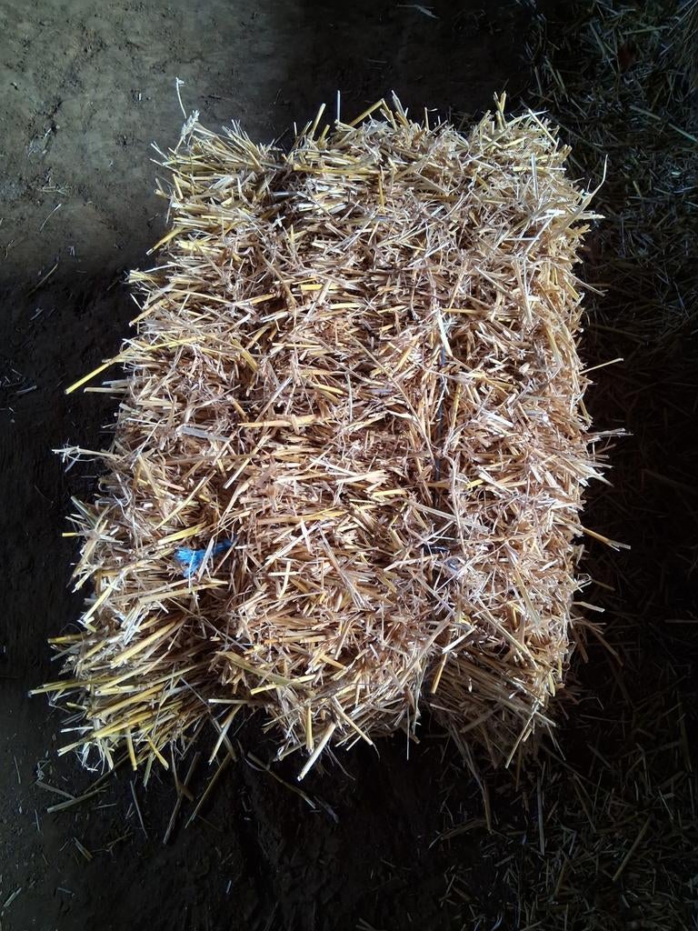Kleine balen tarwe stro