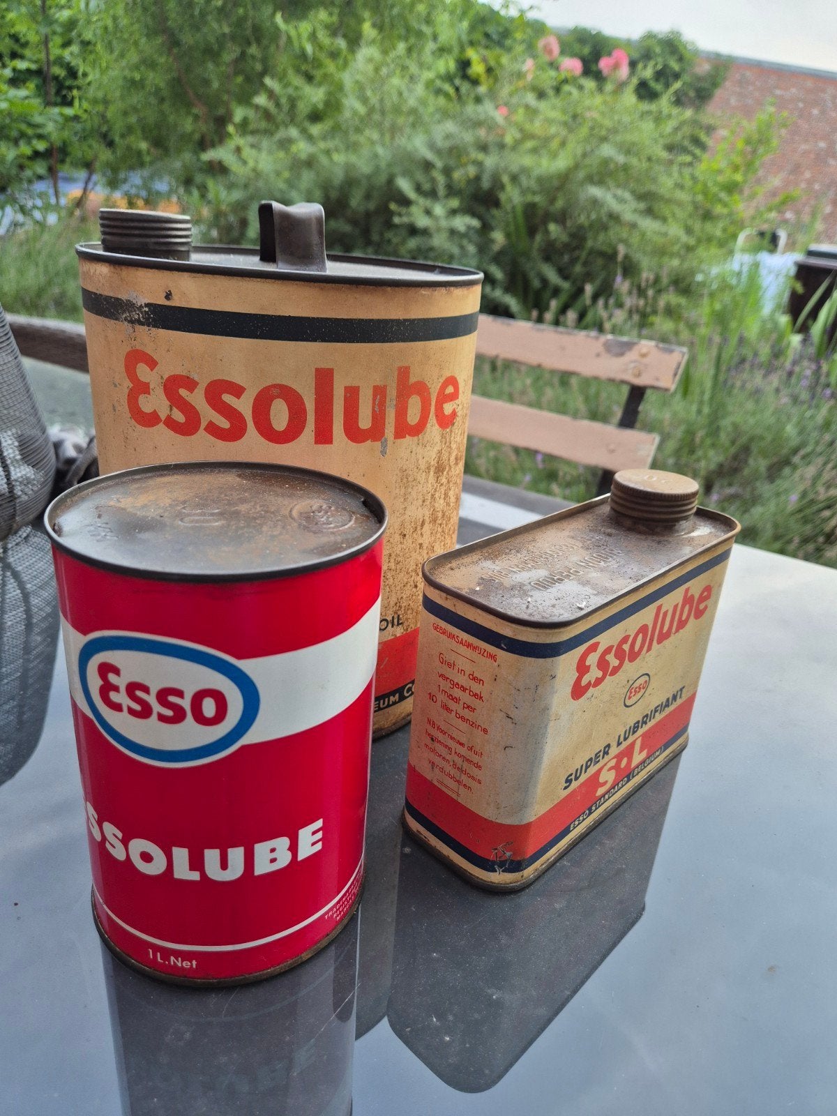 Lot van 3 bidons ESSO Vintage., Verzamelen, Esso, Nieuw, Ophalen of Verzenden