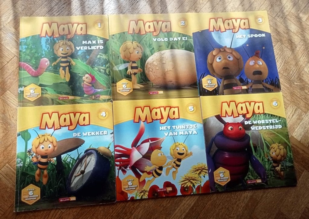 Complete 6-delige serie Maya de Bij met BIJ-zondere recepten, Boeken, Ophalen of Verzenden, Gelezen
