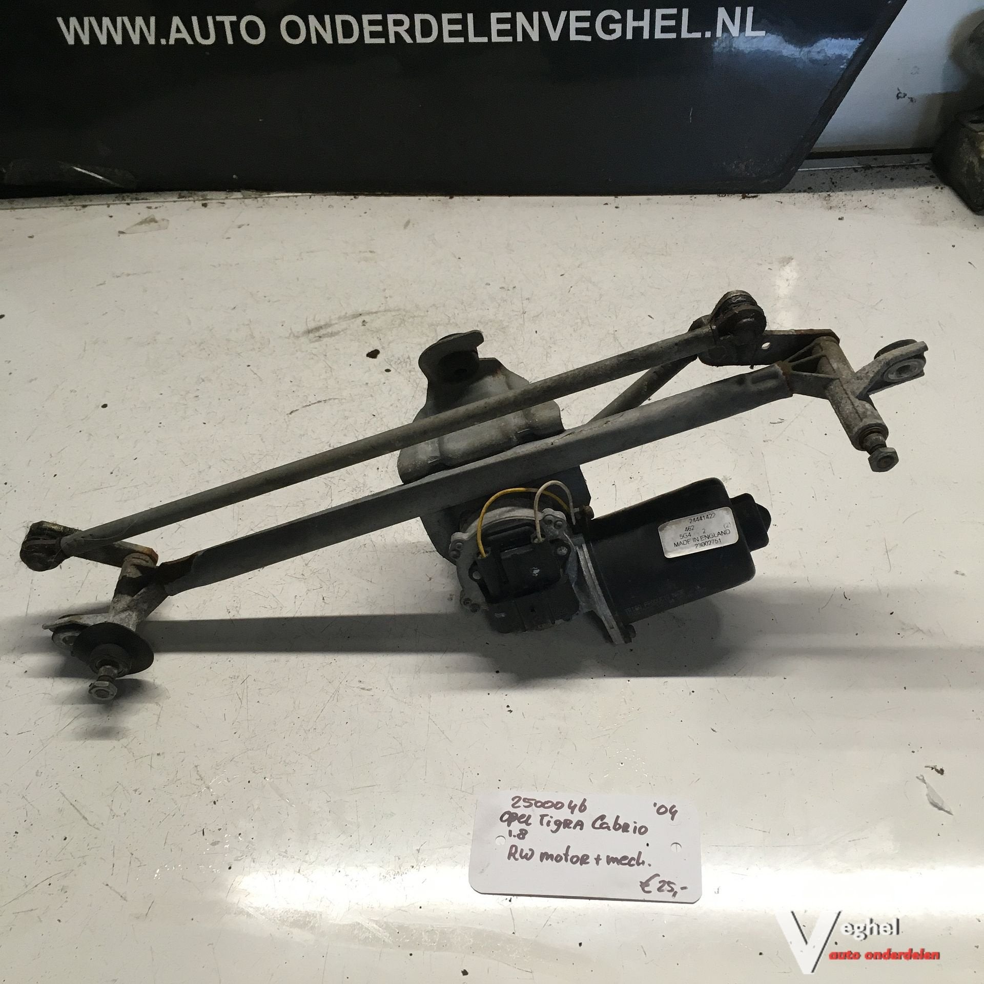 Opel Tigra Cabrio 1.8 B 2004 2500046   Ruitenwissermotor met, Auto-onderdelen, Ruiten en Toebehoren, Gebruikt, Ophalen of Verzenden