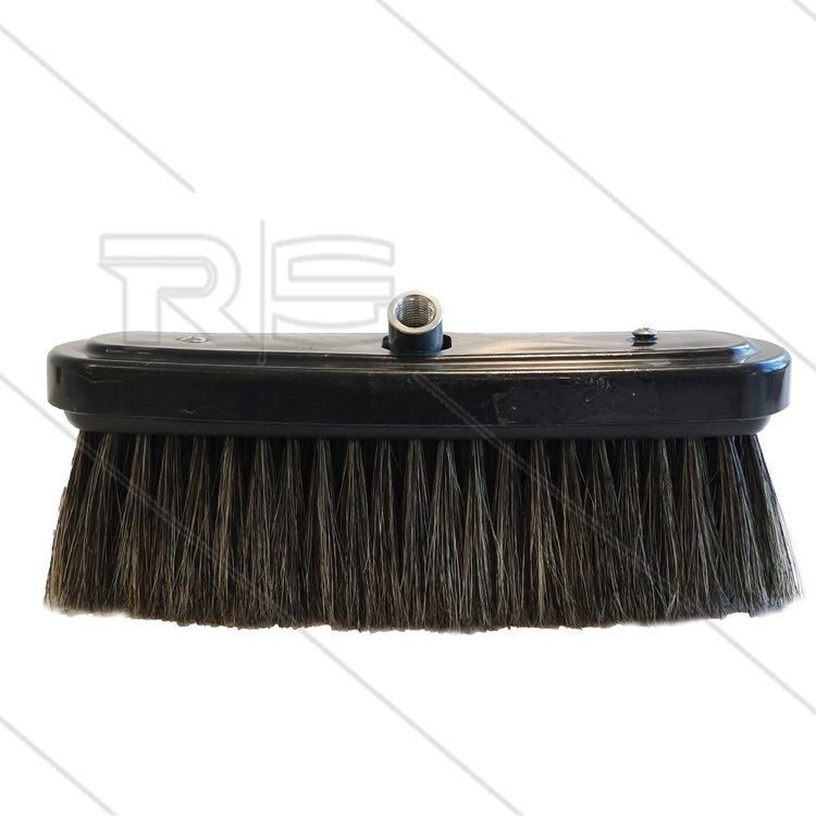 RVS Wasborstel 90mm Natuurhaar met Borgkap, Verzenden