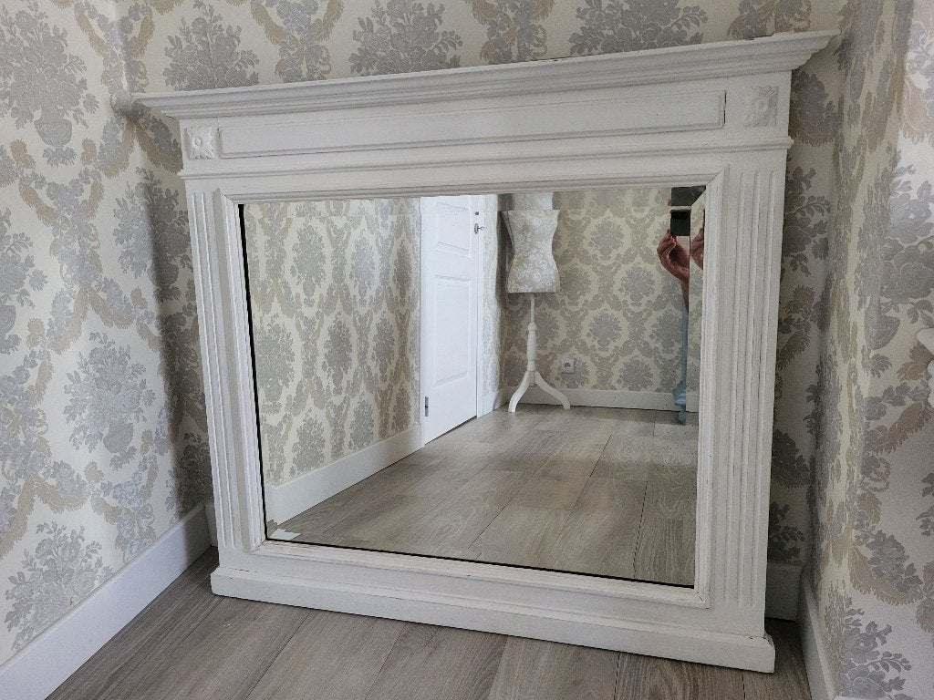 Antieke spiegel, Ophalen, Rechthoekig, 100 tot 150 cm, Minder dan 100 cm