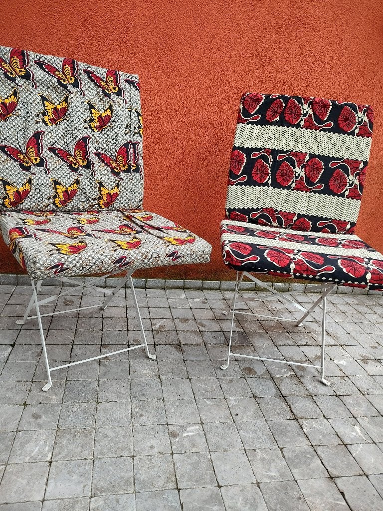 4 kussens voor (tuin)stoelen, Inclusief binnenkussen, Overige merken, Meerkleurig, Vierkant
