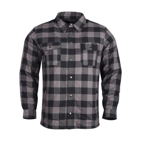 Nieuw motorshirt van flanellen en kevlar in zwart en grijs, Verzenden, Nieuw met kaartje, Kinderen, Jas | textiel