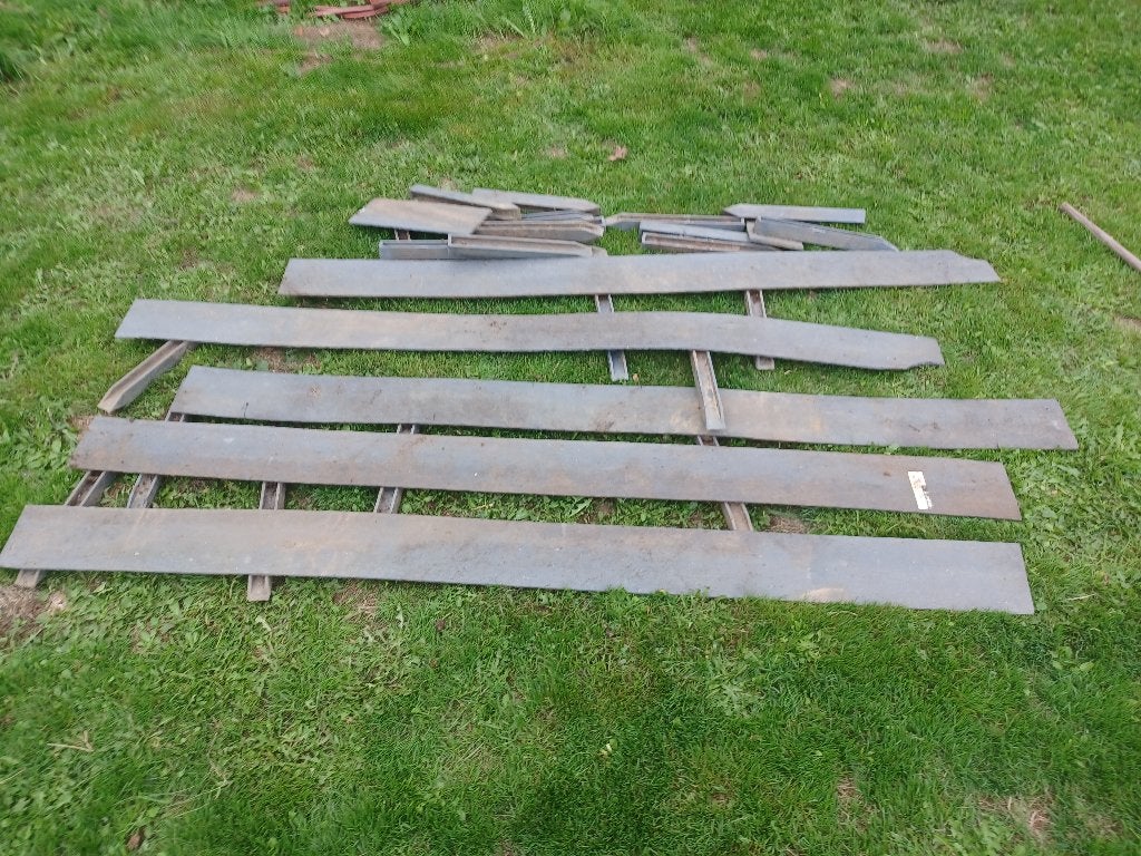 Tuinafboording Ecolat  5 Recht 2m x 14 Grijs + 24 ECO Paal, Ophalen, Kunststof, Gebruikt, 200 cm of meer