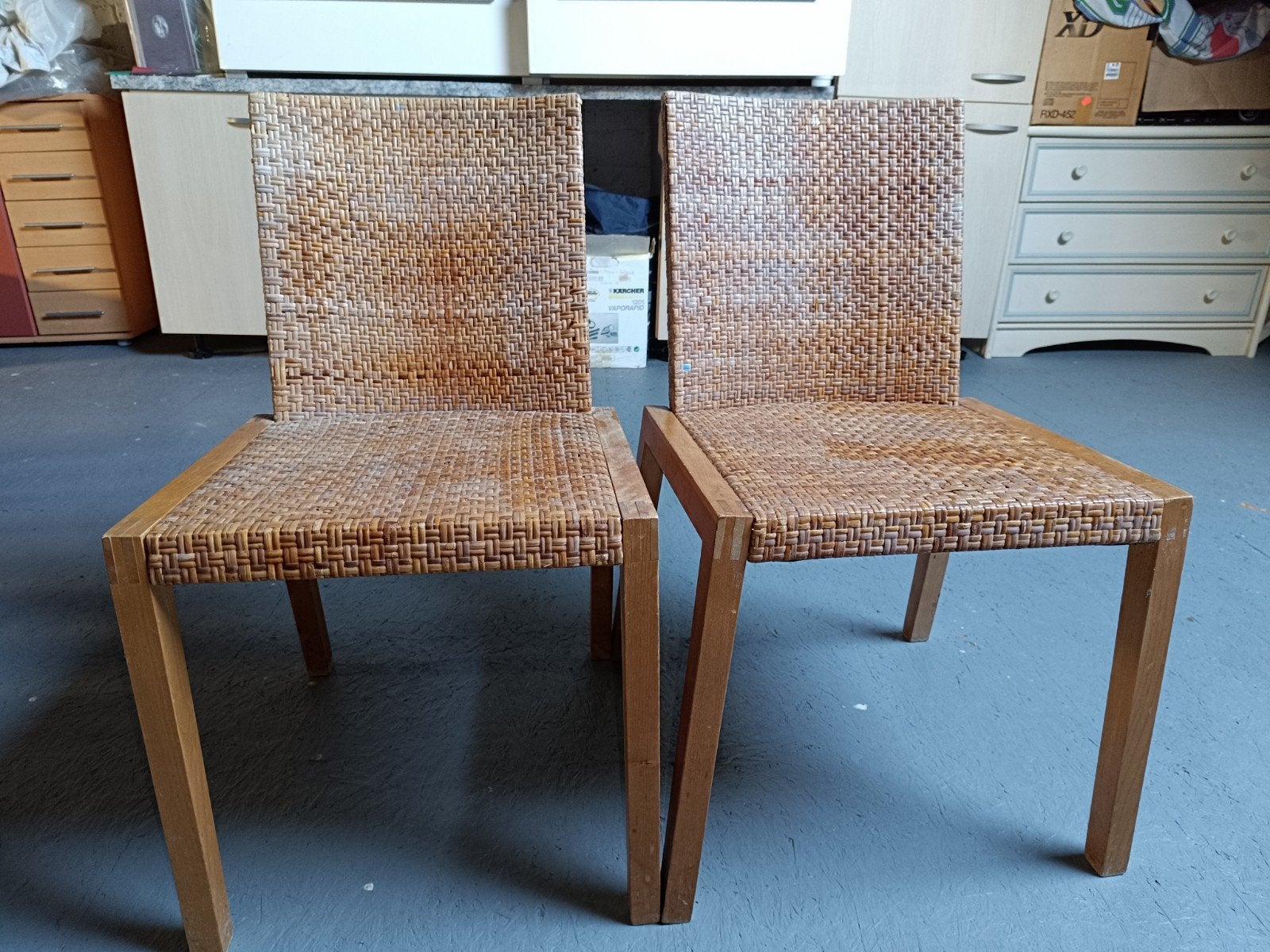 2 chaises en rotin. pour déco ou autres, Maison & Meubles, Osier ou Rotin, Enlèvement, Utilisé, Deux