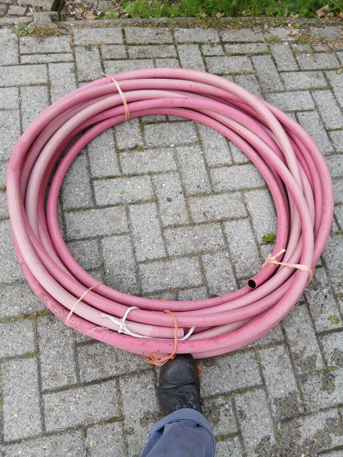 Darm 1 inch en 30 meter lang, Ophalen