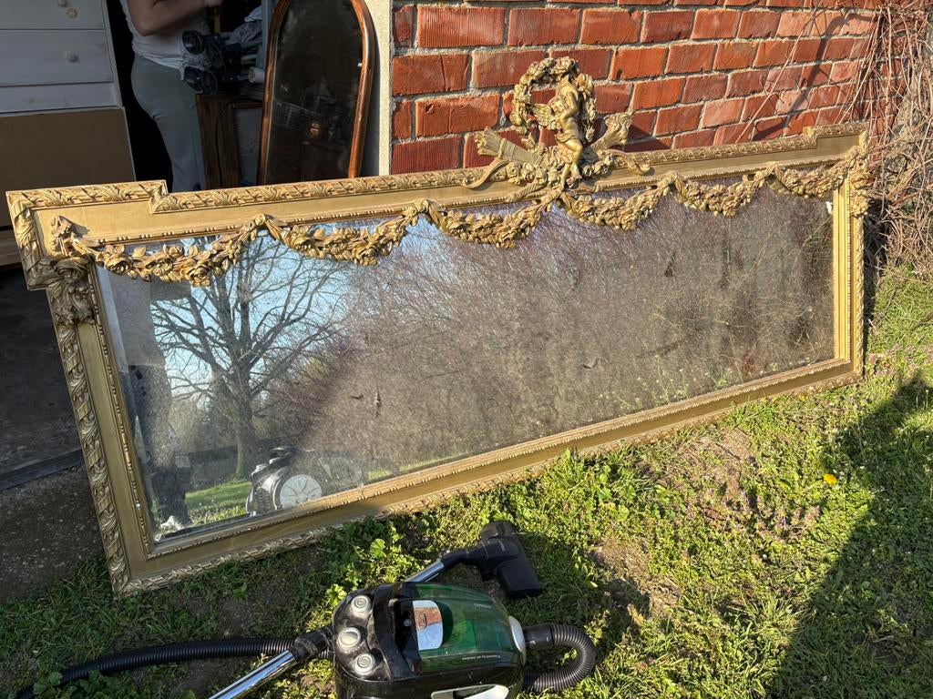 Antieke spigel, Tuin en Terras, Ophalen, Zo goed als nieuw