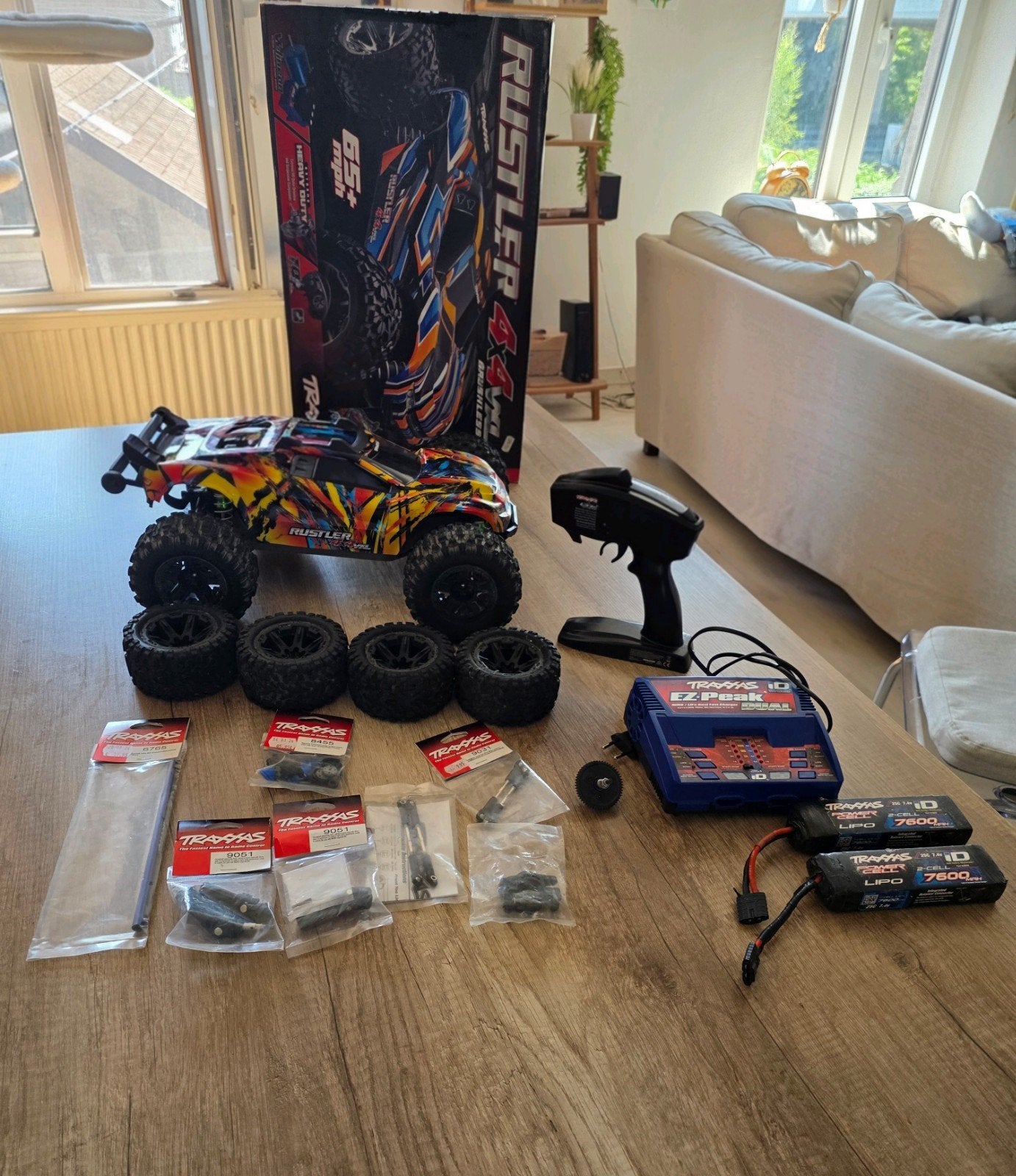 traxxas rustler 4x4 vxl rtr, Hobby & Loisirs créatifs, Enlèvement, Utilisé, Échelle 1:10, Électro