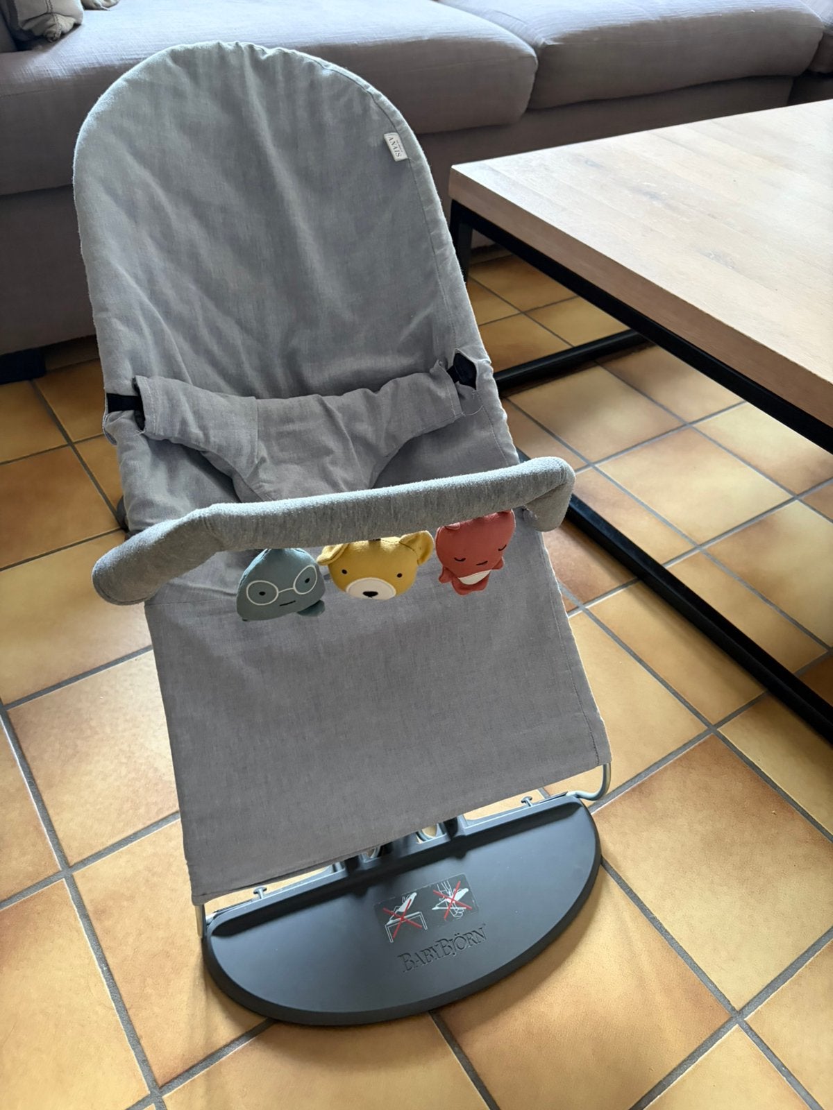 Babybjorn wipstoel + hoes rèves d’anais + speelboog, Kinderen en Baby's, Gebruikt, Verstelbaar, Wipstoel, Ophalen