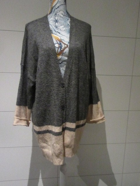 Grijs - roze jasje - gedragen - Maat 44 - Zeeman, Kleding | Dames, Overige kleuren, Zeeman, Maat 42/44 (L), Ophalen of Verzenden