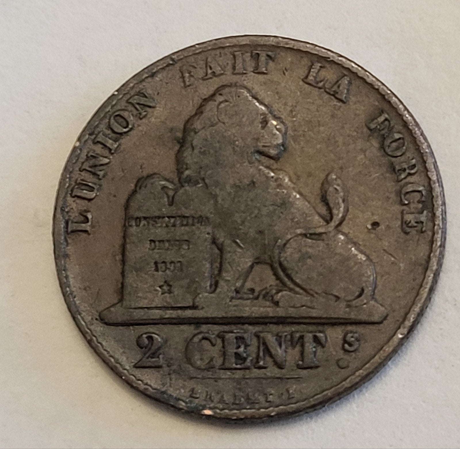 2 cent Leopold I, Ophalen of Verzenden