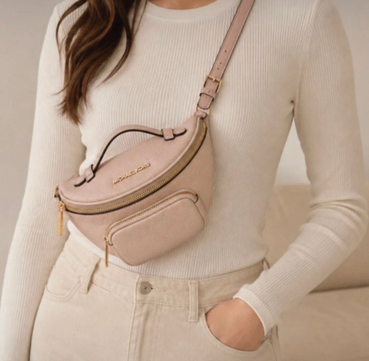 Michael Kors tas, Ophalen, Zo goed als nieuw, Roze, Schoudertasje