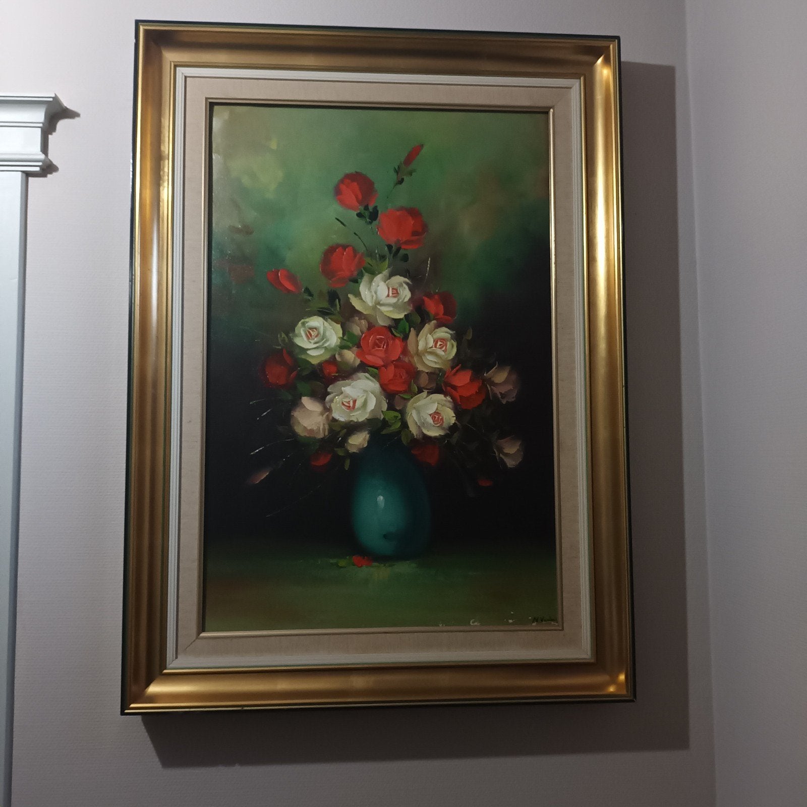 schilderij met verguld kader, Ophalen