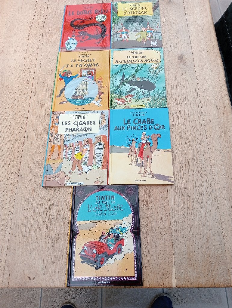 Tintin - lot de 7 albums petit format, Livres, BD, Neuf, Série complète ou Série, Hergé., Envoi