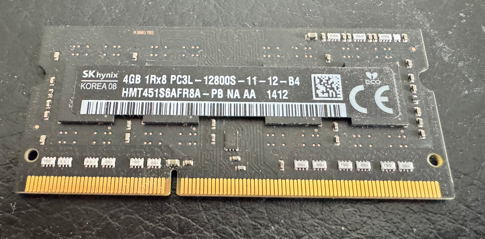 SK Hynix 4GB SO-DIMM Mac 1Ax8 PC3L - 12800S -11 -12-B4, Enlèvement ou Envoi, Comme neuf