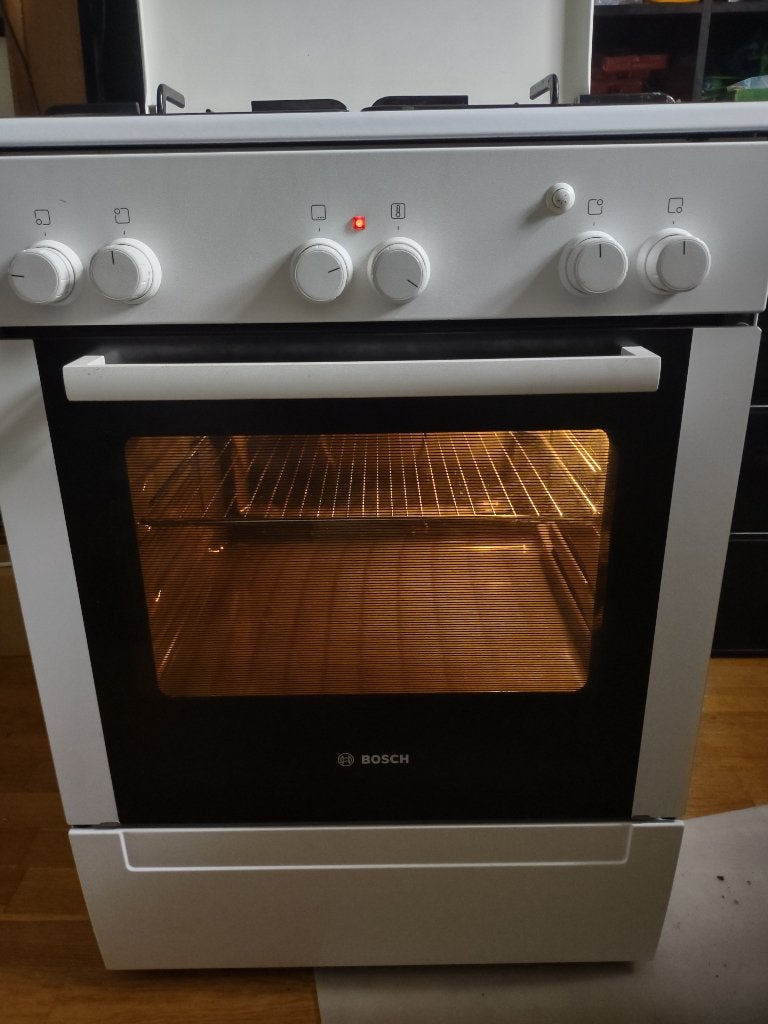 Gasfornuis met elektrische oven – nette staat, Ophalen, 4 kookzones, Zo goed als nieuw, Gas