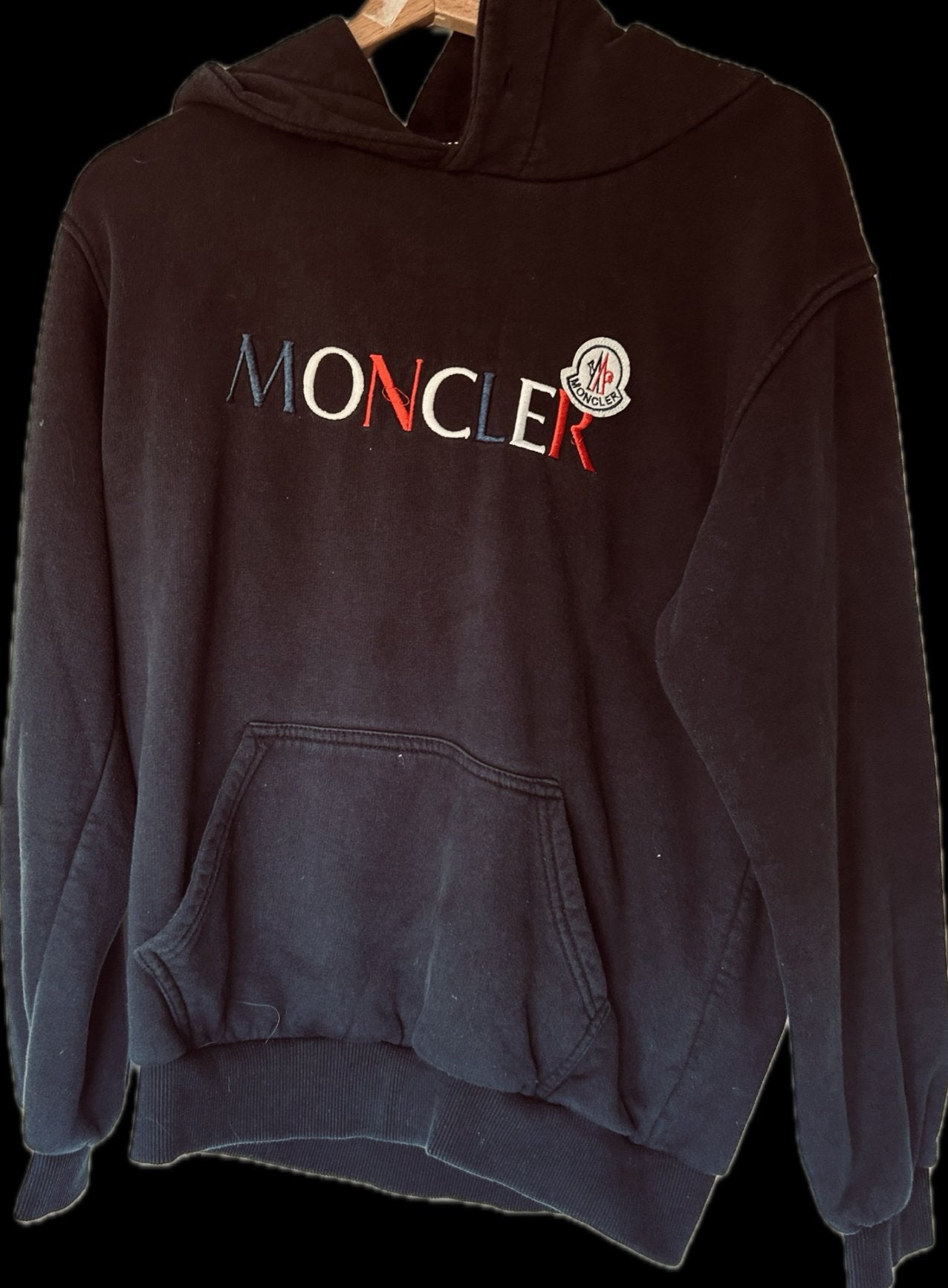 Moncler hoodie & north face jas, Ophalen, Zo goed als nieuw, Maat 52/54 (L), Zwart