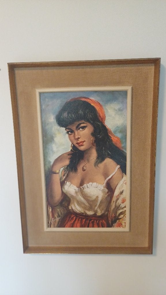 Schilderij, Antiquités & Art, Enlèvement, Encadré, Portrait ou Personnes