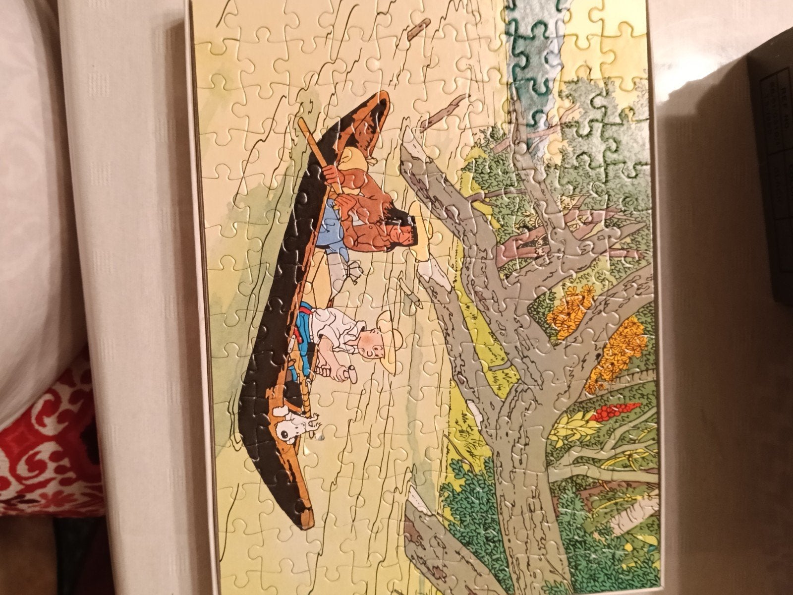 Kuifje tin tin puzzel, Ophalen of Verzenden, Minder dan 500 stukjes, Zo goed als nieuw, Legpuzzel