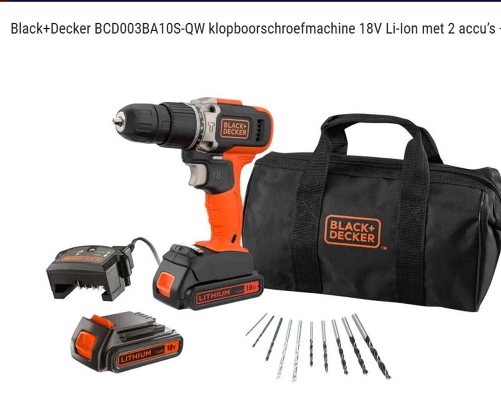 Accu schroefmachine Black+Decker, Doe-het-zelf en Bouw, Ophalen, Zo goed als nieuw, Boor- en Schroefmachine, Variabele snelheid