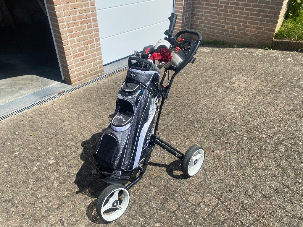 Ensemble chariot/sac/9 clubs de golf pour femme droitière, Enlèvement, Comme neuf, Autres types, Autres marques
