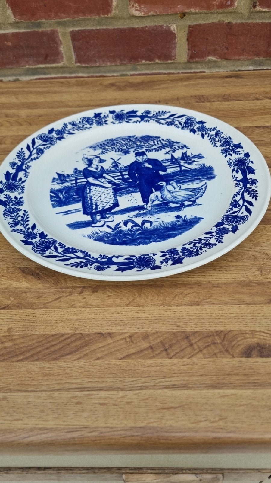 Grande assiette delf signée, Antiquités & Art, Enlèvement