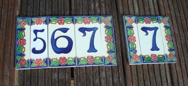 Numéro de maison Tuiles 5 7 7 6 9, Enlèvement, Comme neuf, Céramique, Autres types