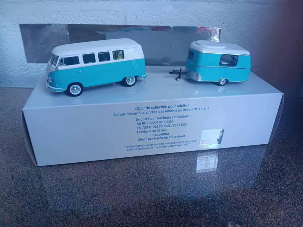 Volkswagen T1 en 1/43 modelcaravan, Ophalen of Verzenden