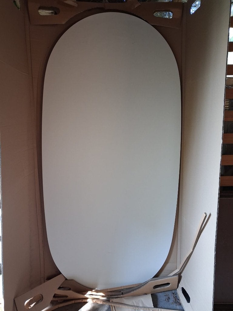 Slähult wit tafelblad Ikea 185x90x2 cm, Ophalen, Zo goed als nieuw, Wit