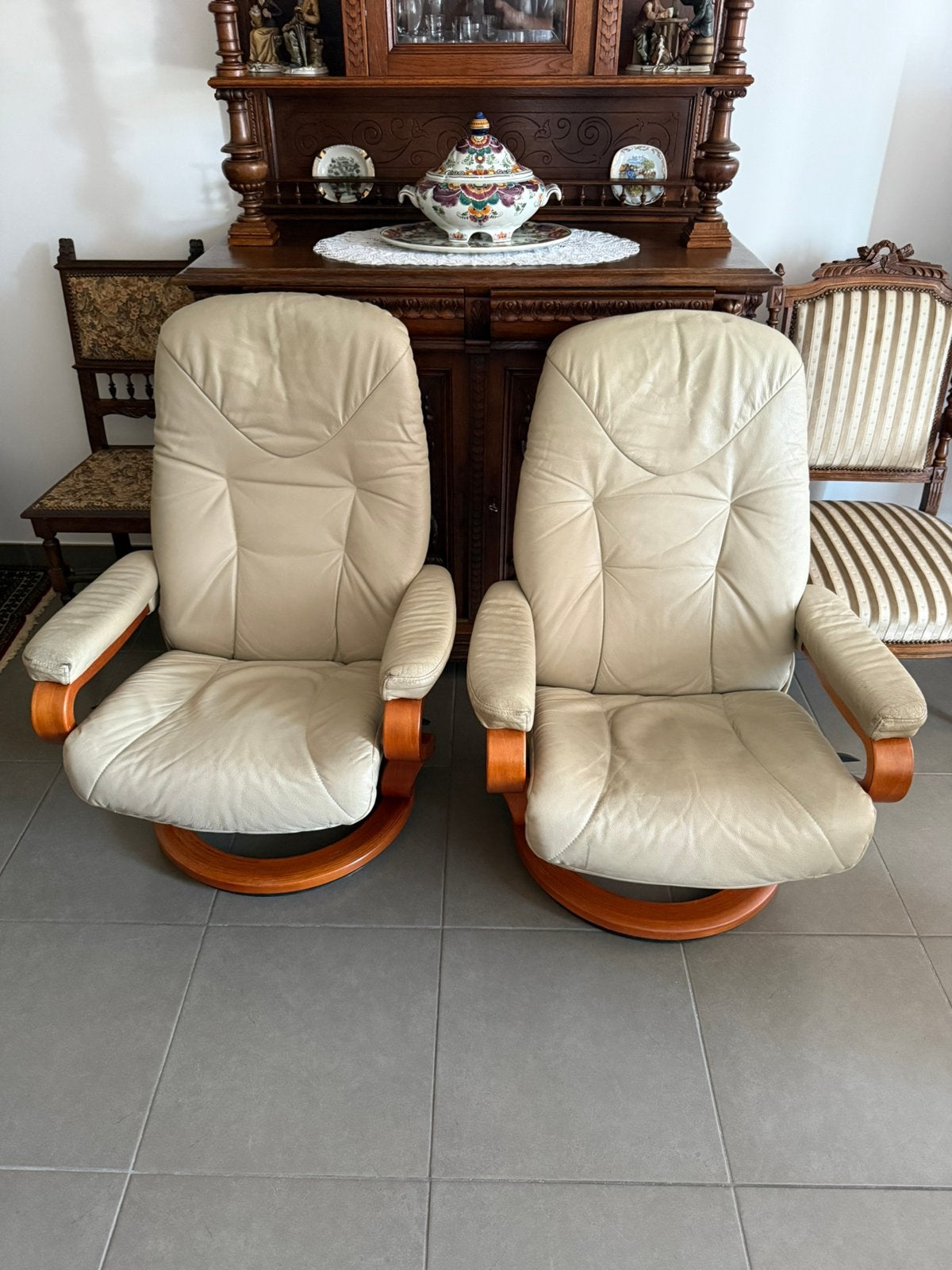 2x himolla relax stoelen, Enlèvement, Utilisé, Cuir